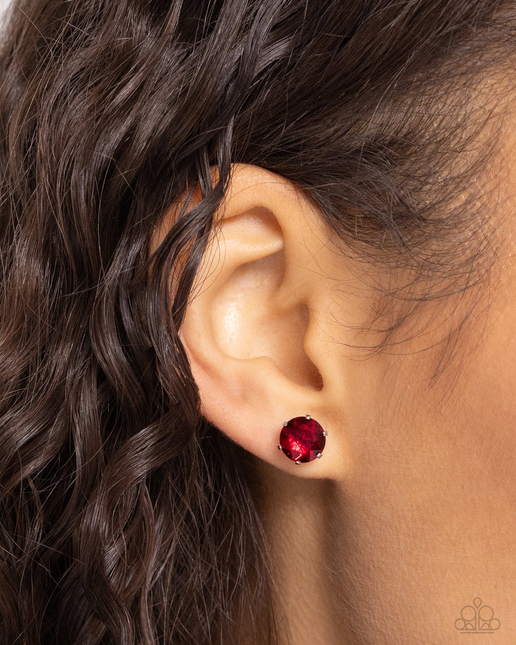 Breathtaking Birthstone - Red Post Earrings - Paparazzi Accessories