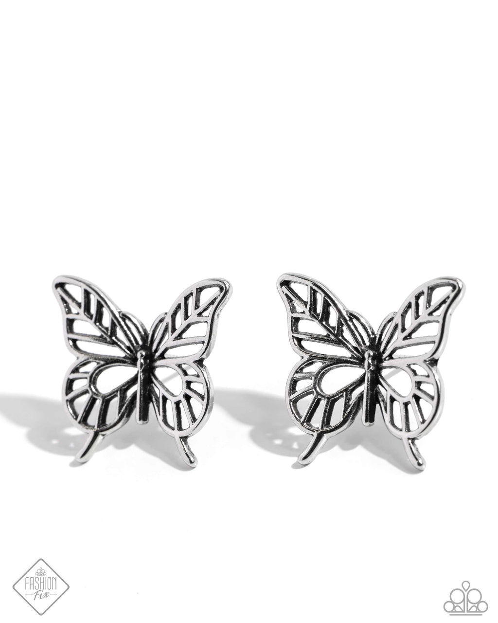 five-dollar-jewelry-high-and-flighty-silver-post earrings-paparazzi-accessories