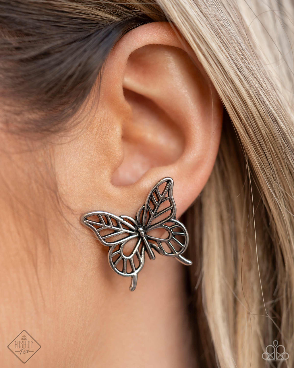 High and FLIGHTY - Silver Post Earrings - Paparazzi Accessories