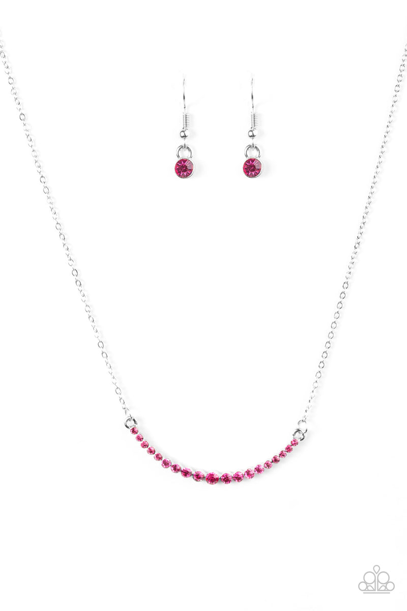Rockin Rhinestones - Pink Necklace - Paparazzi Accessories – Five