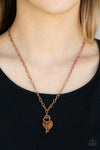 Pop and LOCKET - Copper Necklace - Paparazzi Accessories