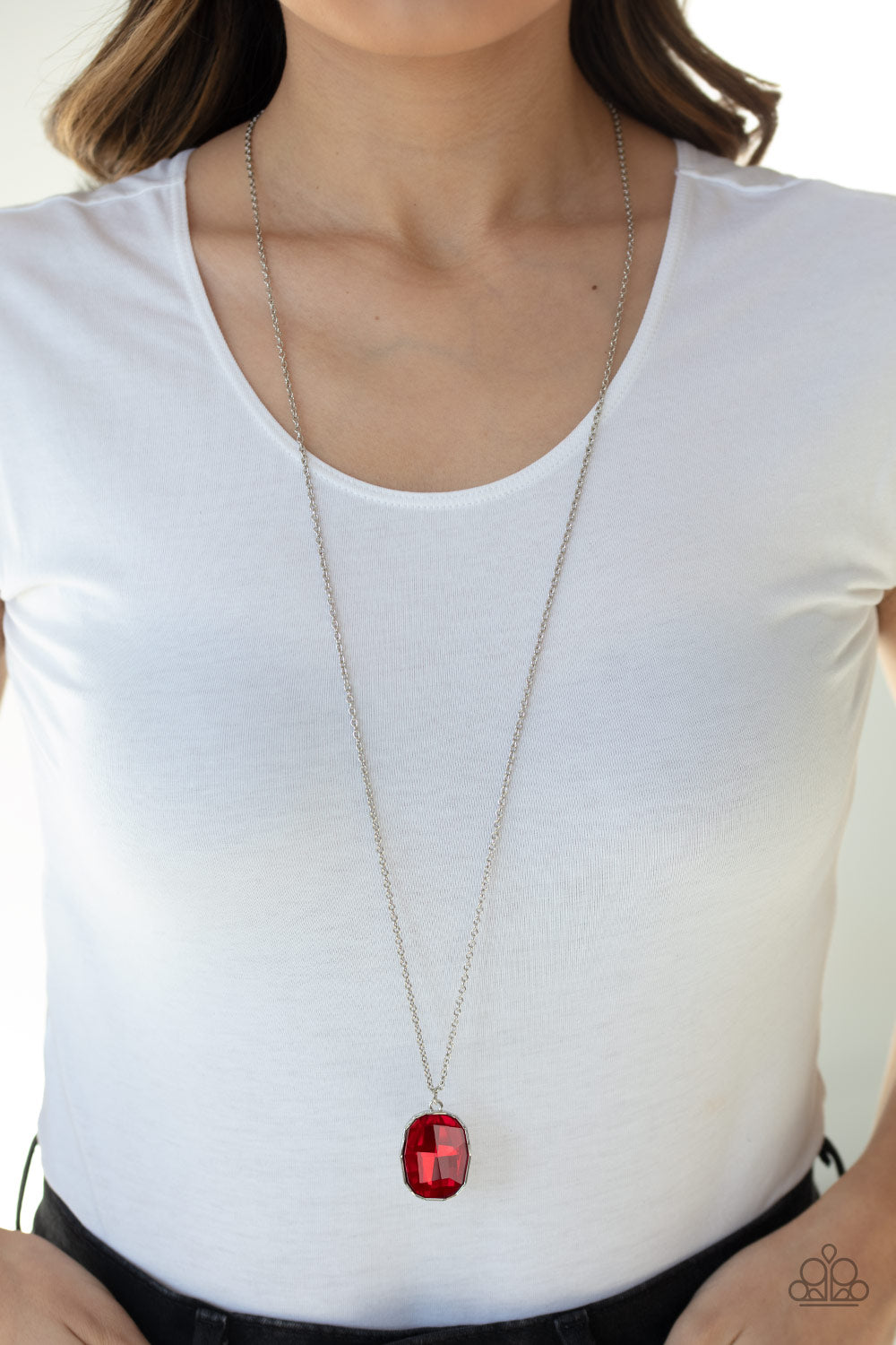 Imperfect Iridescence - Red Necklace - Paparazzi Accessories