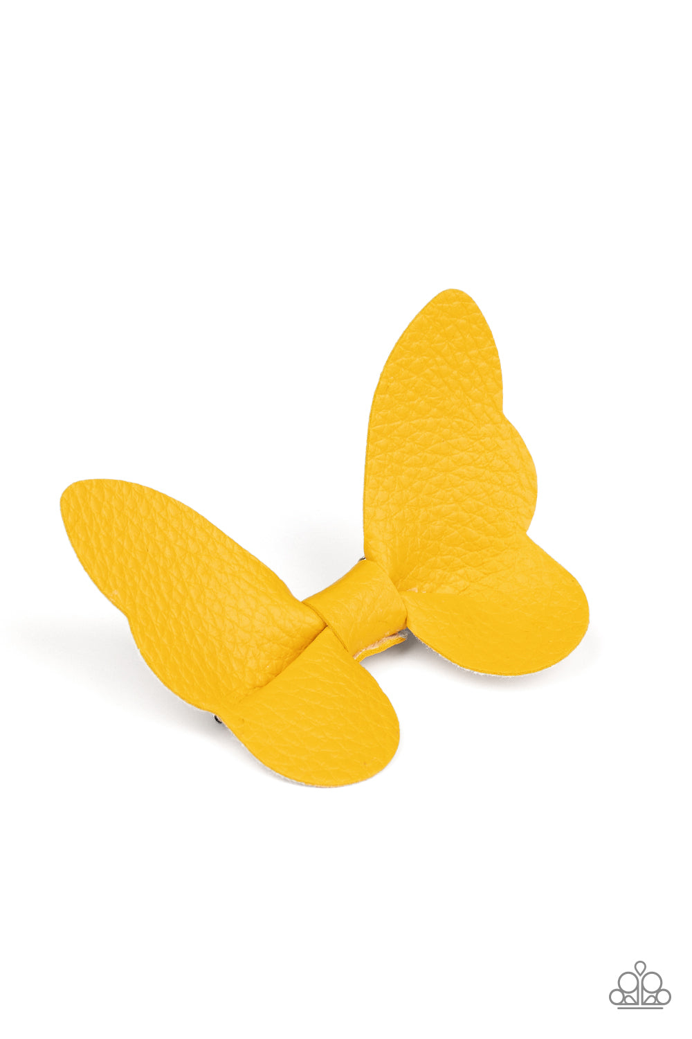 five-dollar-jewelry-butterfly-oasis-yellow-hair clip-paparazzi-accessories