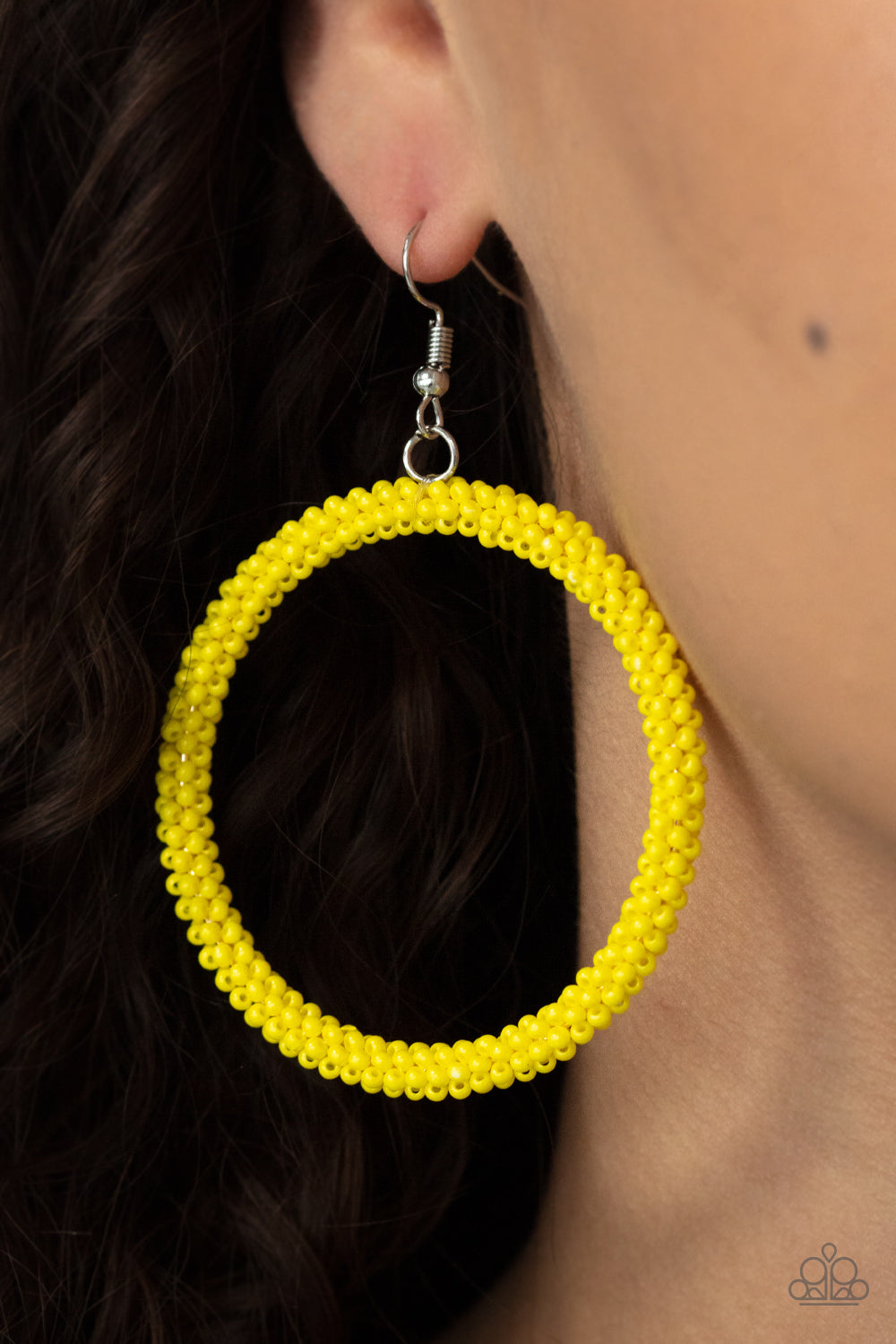 Beauty and the BEACH - Yellow Earrings - Paparazzi Accessories