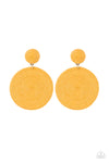 five-dollar-jewelry-circulate-the-room-yellow-post earrings-paparazzi-accessories
