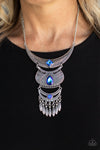 Lunar Enchantment - Blue Necklace - Paparazzi Accessories