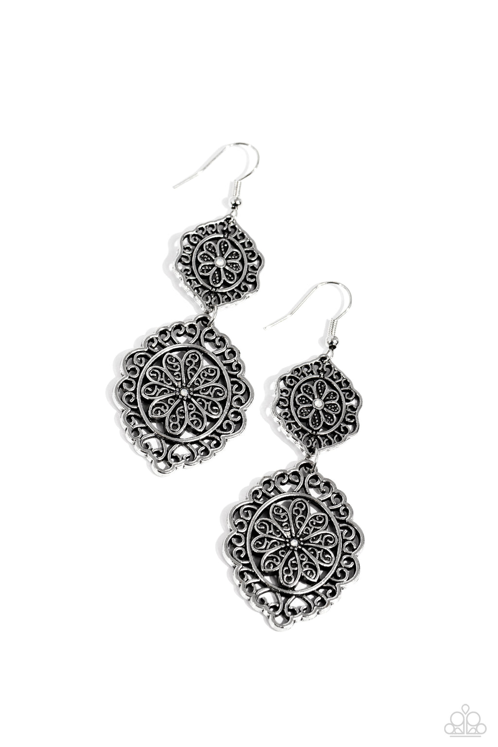five-dollar-jewelry-floral-favorite-white-earrings-paparazzi-accessories