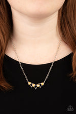 Pyramid Prowl - Yellow Necklace - Paparazzi Accessories