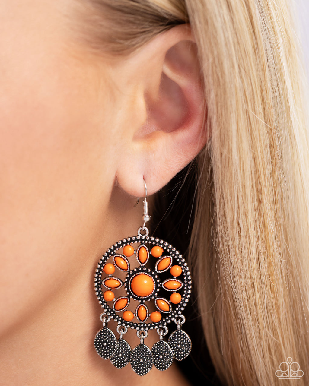 Sagebrush Symphony - Orange Earrings - Paparazzi Accessories