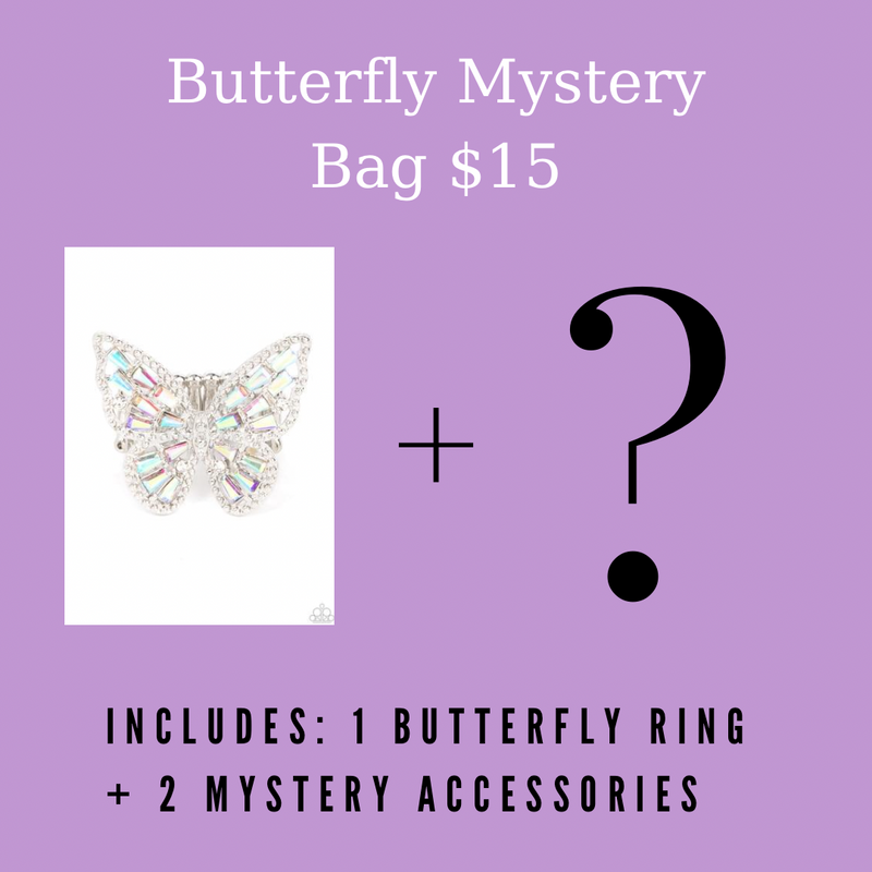Iridescent Butterfly Mystery Bag $15