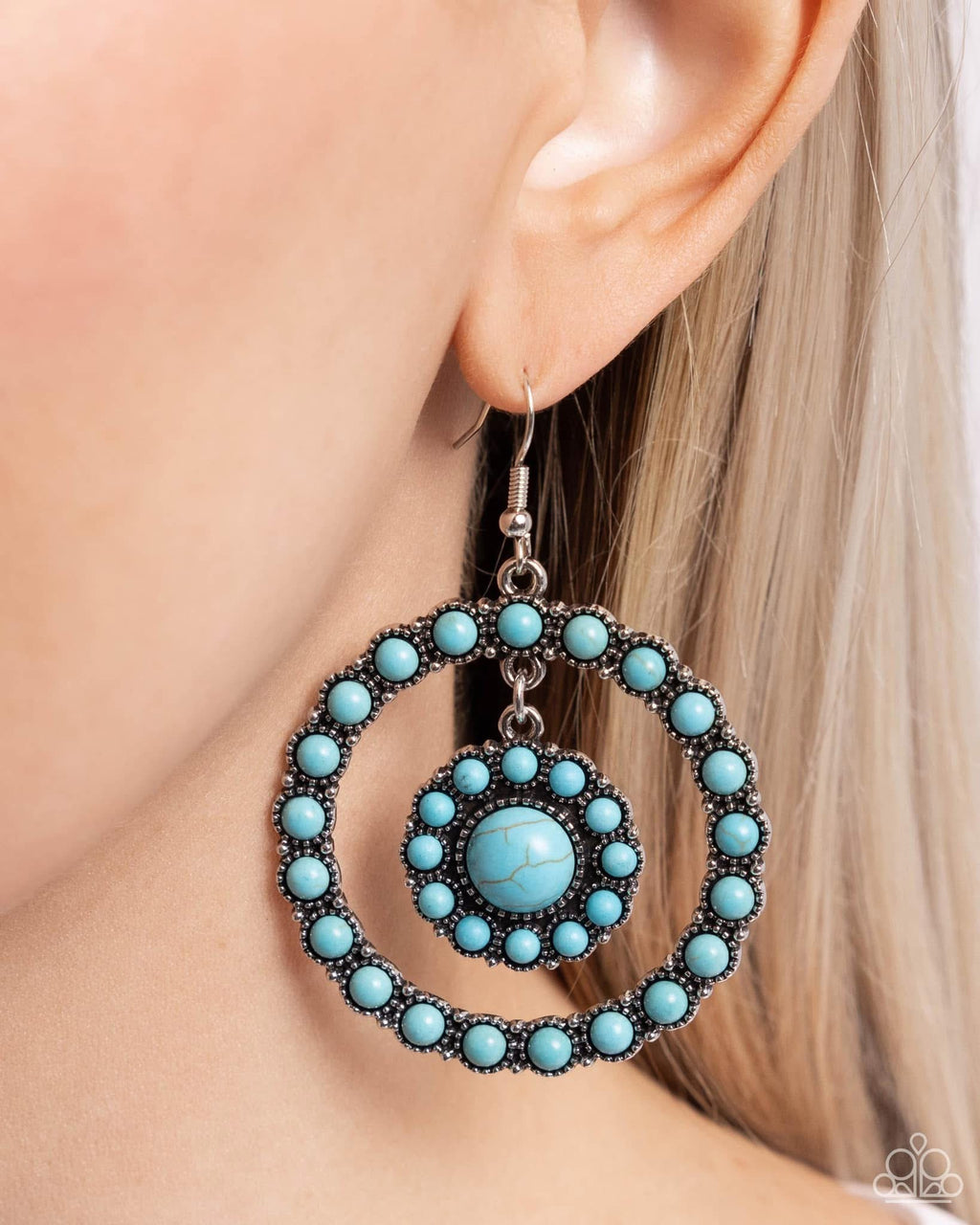 Saguaro Sanctuary - Blue Earrings - Paparazzi Accessories