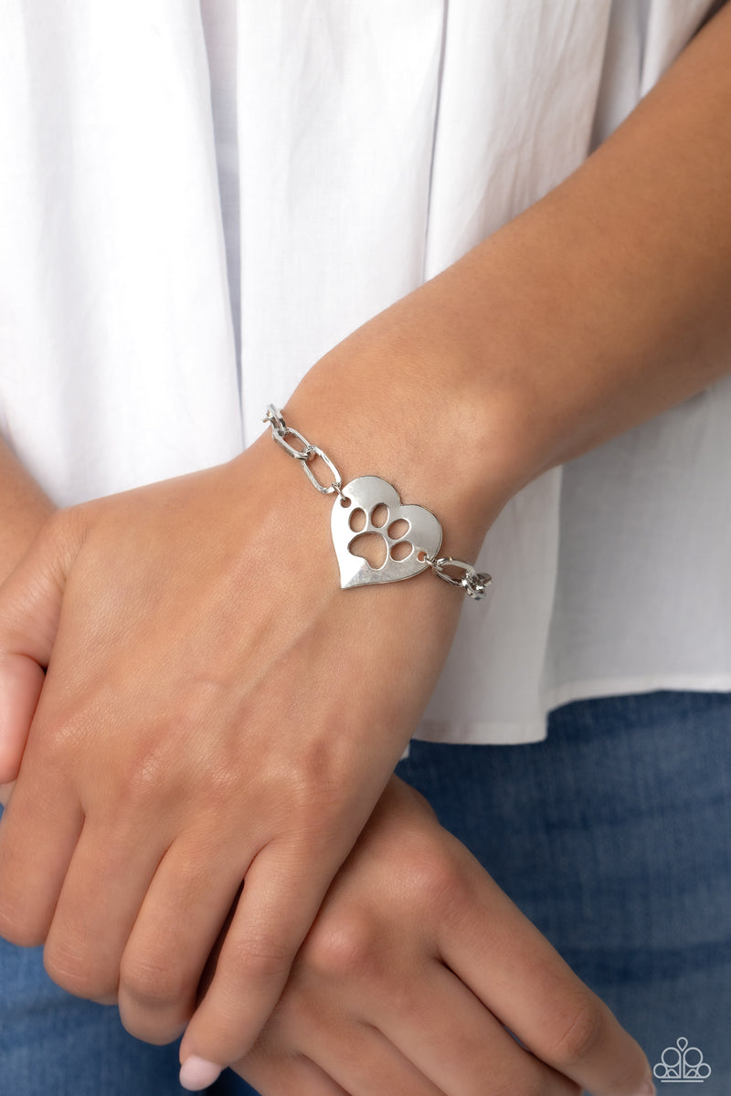 PAW-sitively Perfect - Silver Bracelet - Paparazzi Accessories
