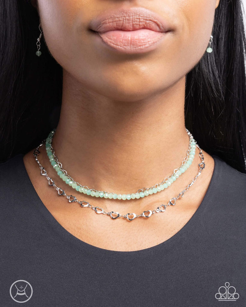 Sweetheart Sequel - Green Necklace - Paparazzi Accessories
