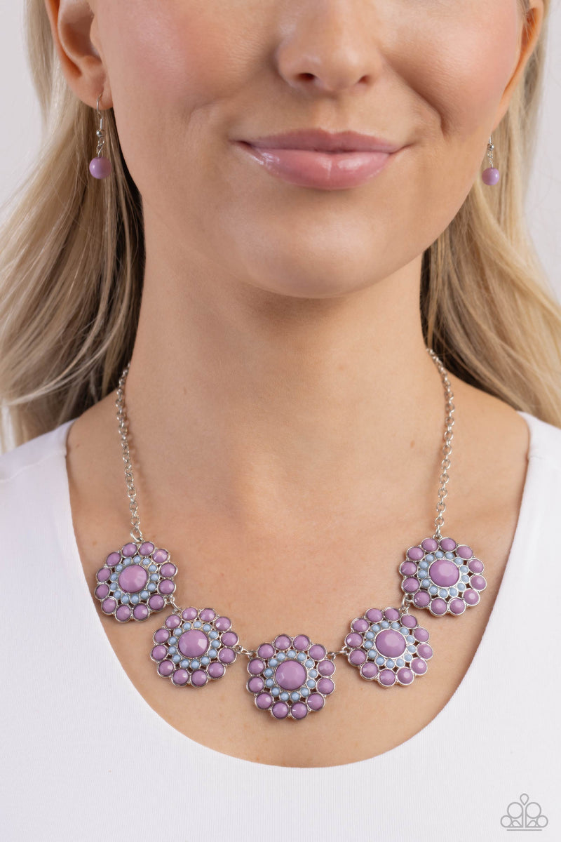 Floral Fervor - Purple Necklace - Paparazzi Accessories