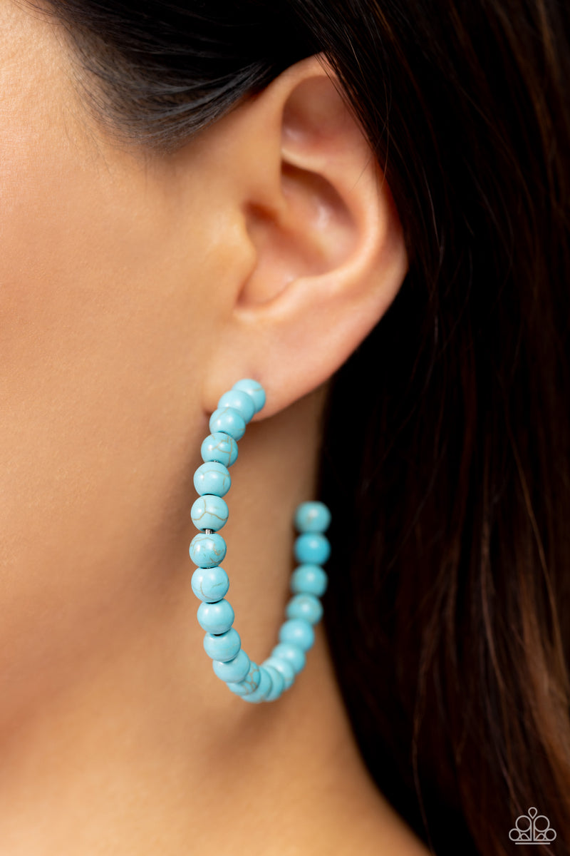 Rural Retrograde - Blue Earrings - Paparazzi Accessories
