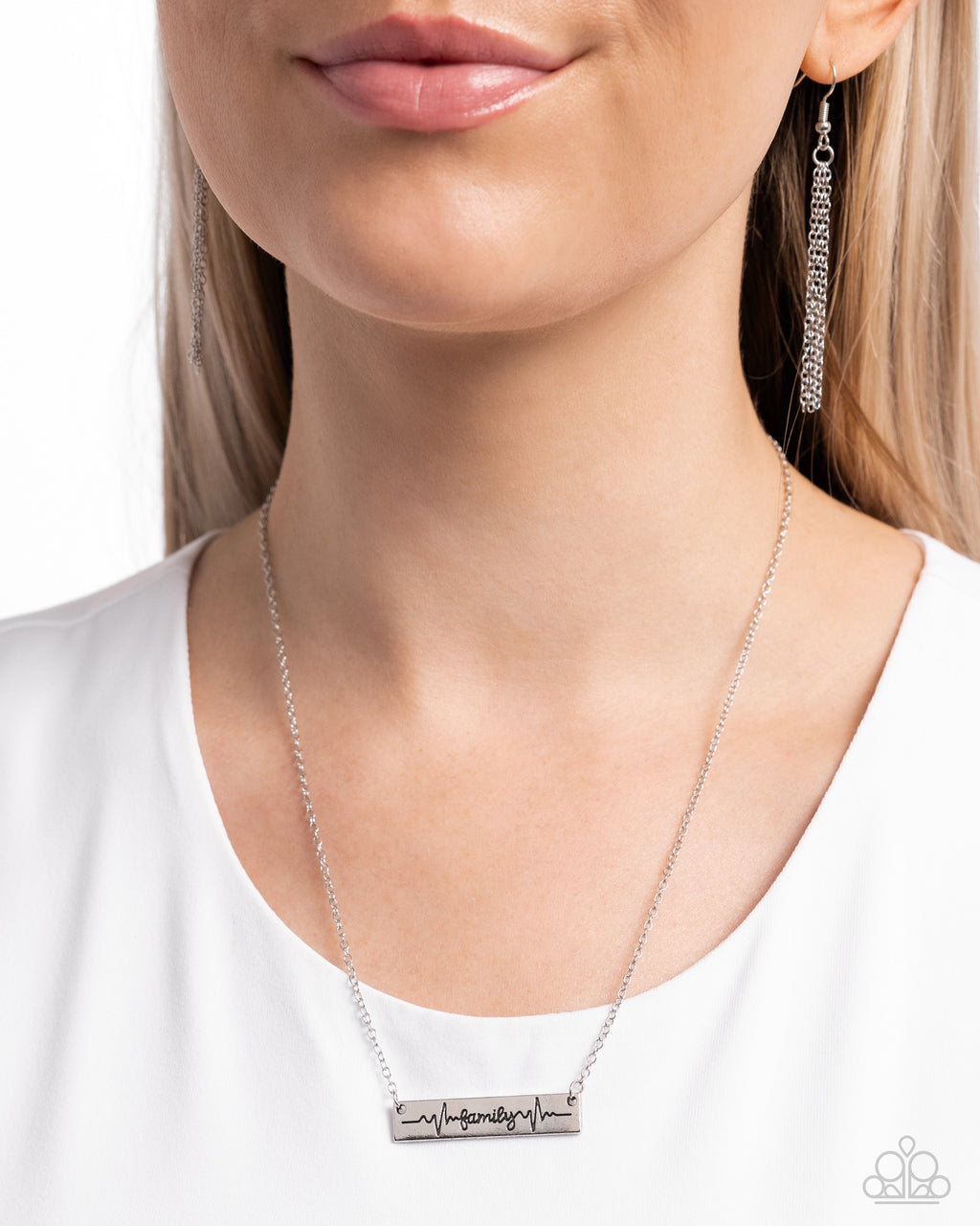 Living The Mom Life - Silver Necklace - Paparazzi Accessories