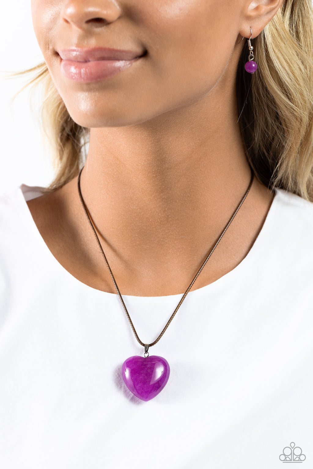Serene Sweetheart - Purple Necklace - Paparazzi Accessories