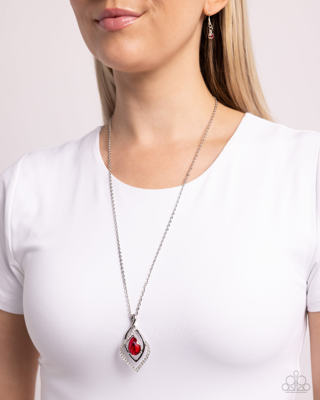 Dauntless Demure - Red Necklace - Paparazzi Accessories