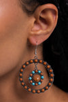 Saguaro Sanctuary - Brown Earrings - Paparazzi Accessories