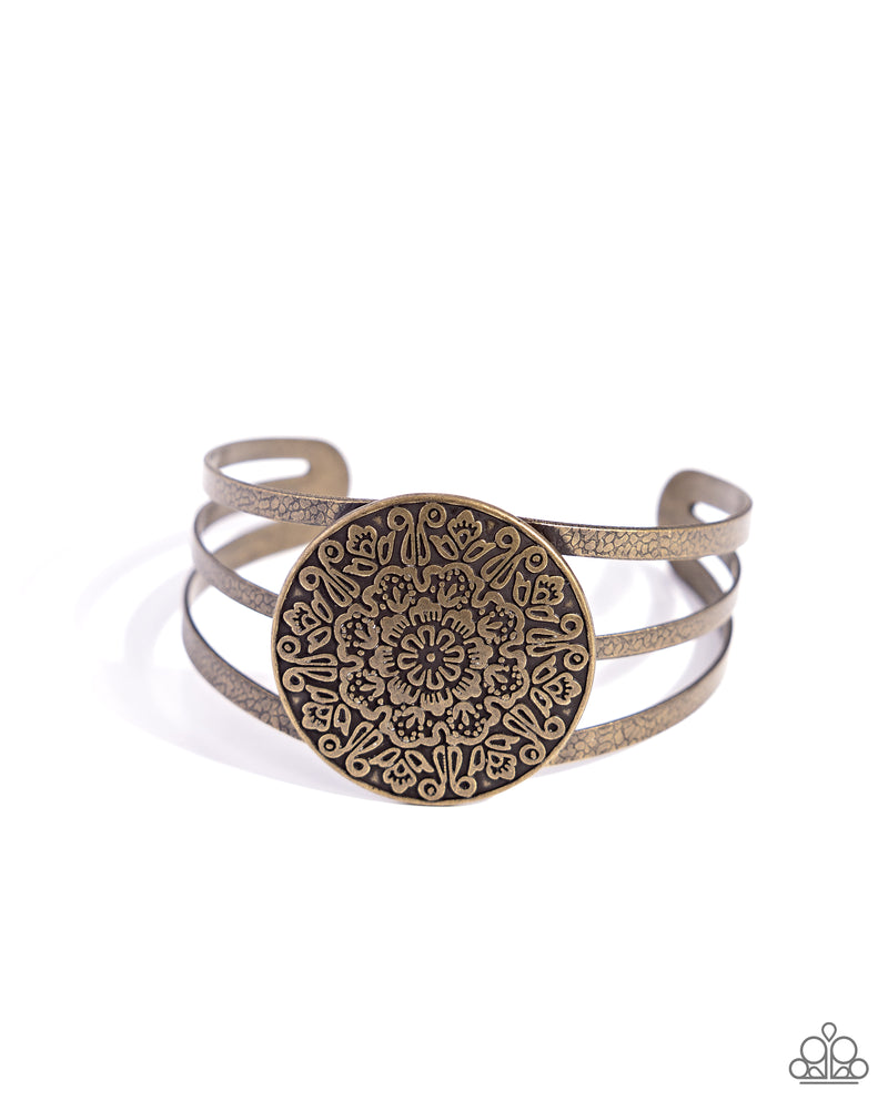 five-dollar-jewelry-head-over-hibiscus-brass-bracelet-paparazzi-accessories