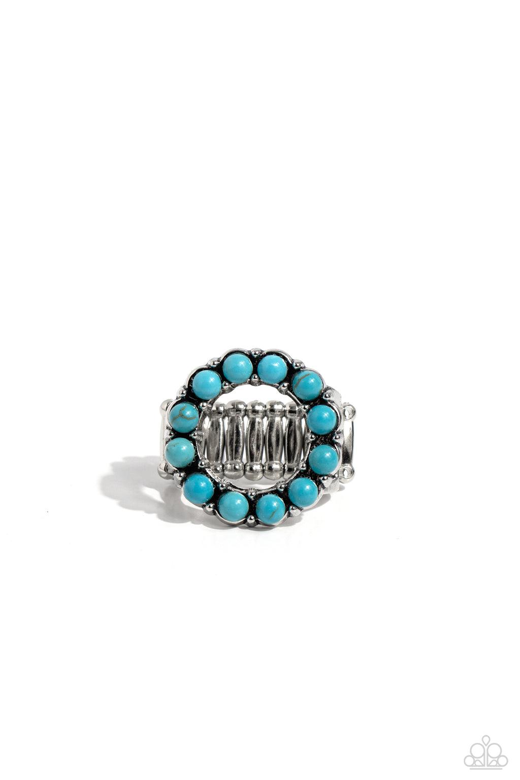 five-dollar-jewelry-stone-circles-blue-ring-paparazzi-accessories