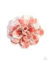five-dollar-jewelry-gingham-garden-orange-hair clip-paparazzi-accessories