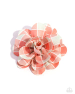 five-dollar-jewelry-gingham-garden-orange-hair clip-paparazzi-accessories