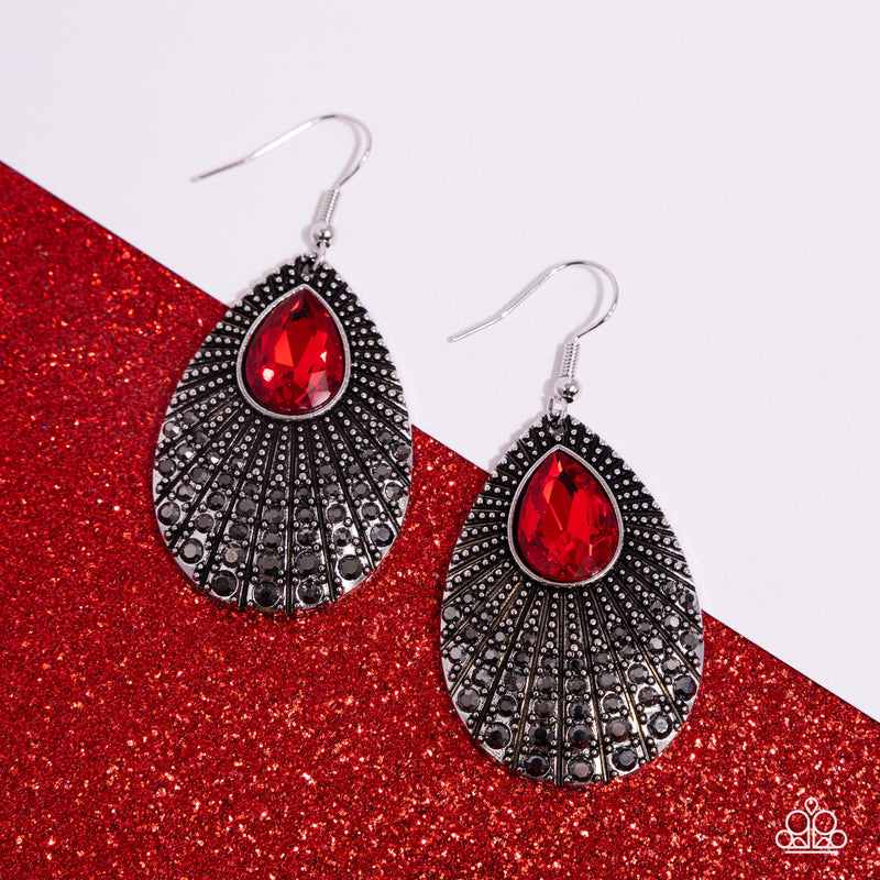 Urban Relic - Red Earrings - Paparazzi Accessories