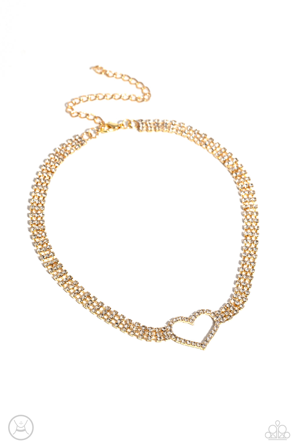 five-dollar-jewelry-rows-of-romance-gold-necklace-paparazzi-accessories