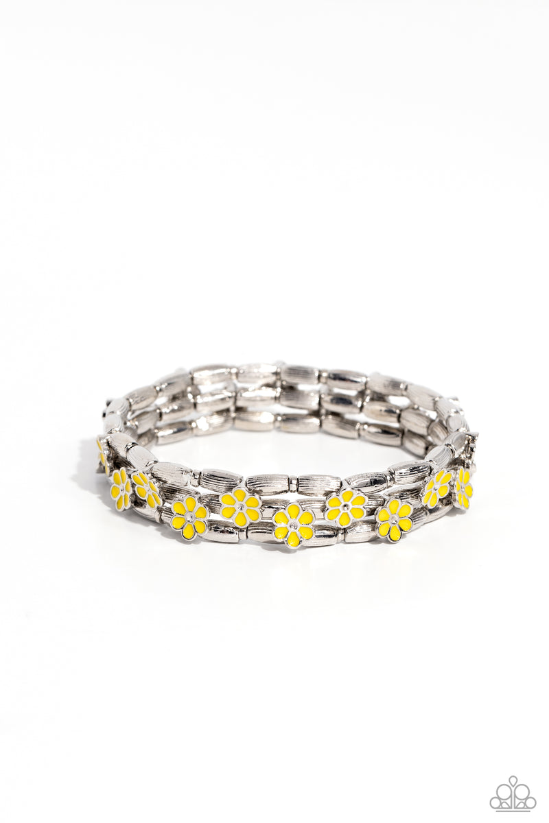 five-dollar-jewelry-scattered-springtime-yellow-bracelet-paparazzi-accessories