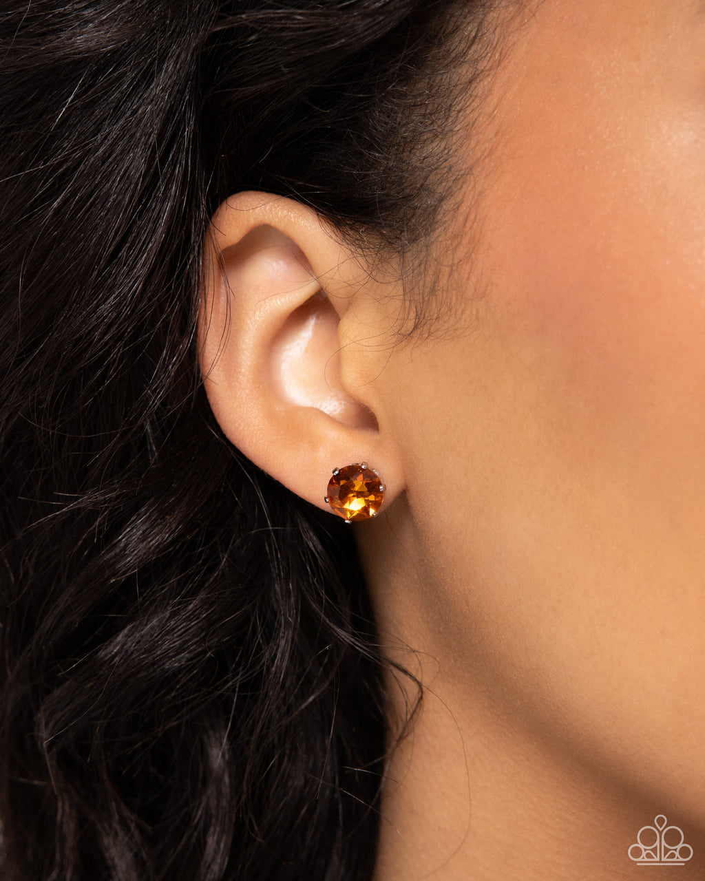 Breathtaking Birthstone - Orange Post Earrings - Paparazzi Accessories