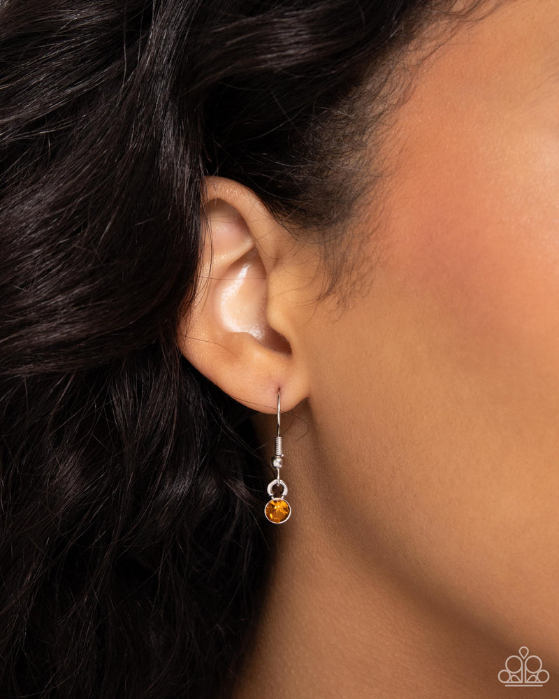 Birthstone Beauty - Orange Necklace - Paparazzi Accessories