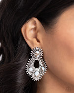 Handcrafted Horseshoe - Blue Post Earrings - Paparazzi Accessories