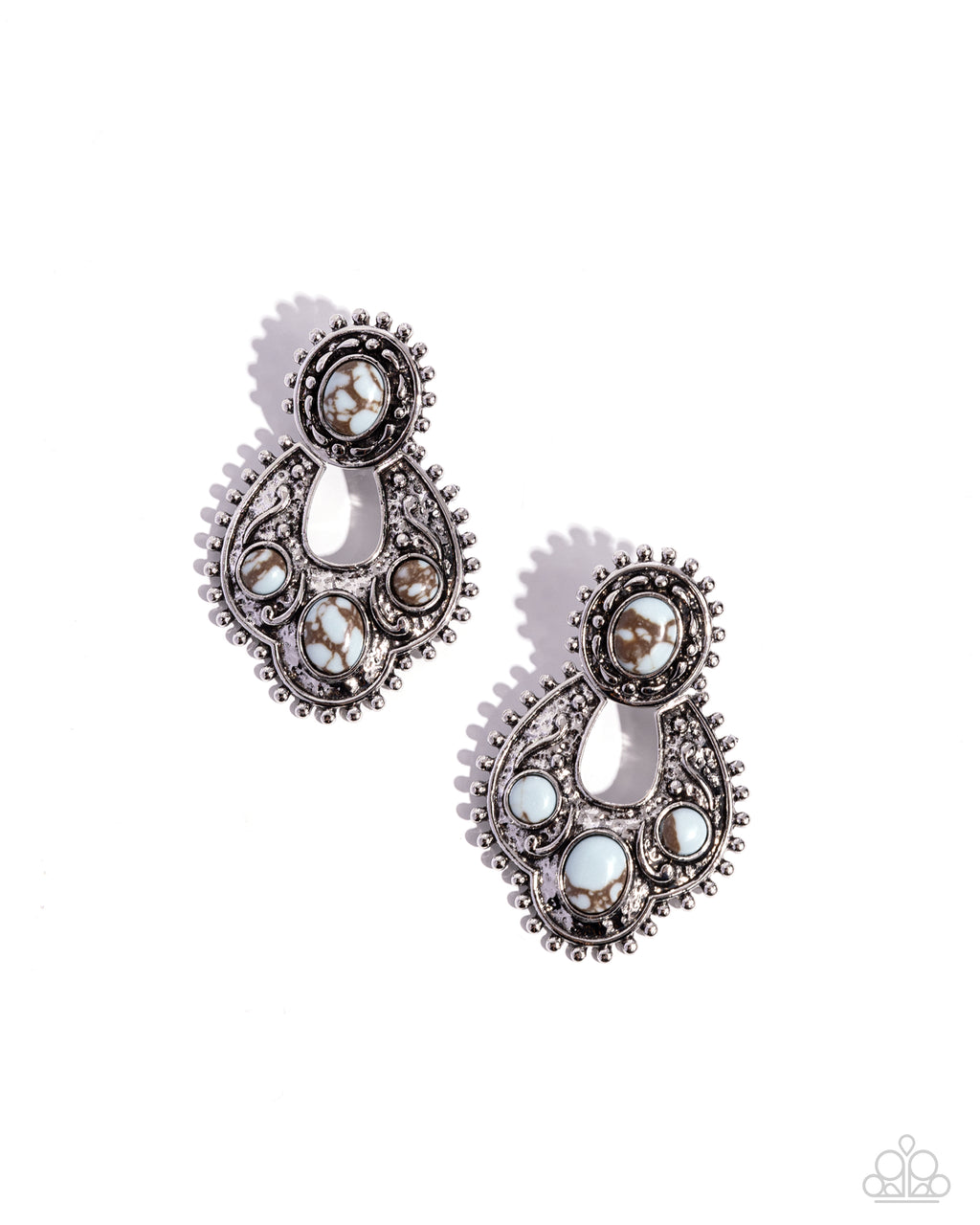 five-dollar-jewelry-handcrafted-horseshoe-blue-post earrings-paparazzi-accessories