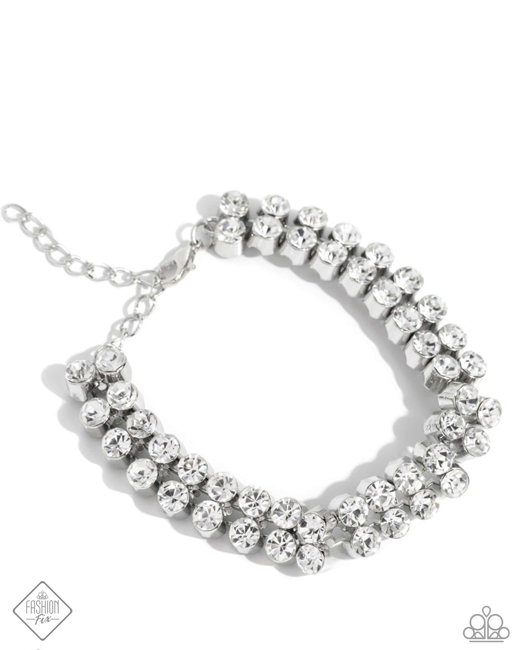 five-dollar-jewelry-once-upon-a-tiara-white-bracelet-paparazzi-accessories
