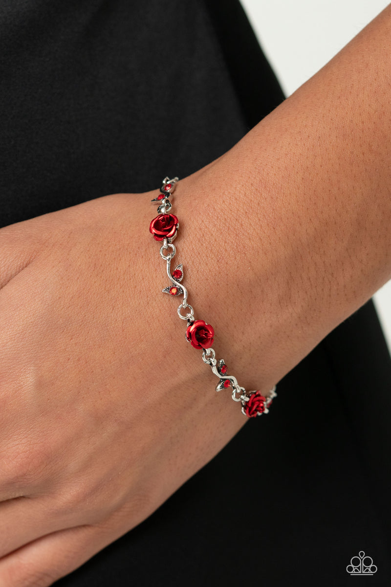 Roses Supposes - Red Bracelet - Paparazzi Accessories