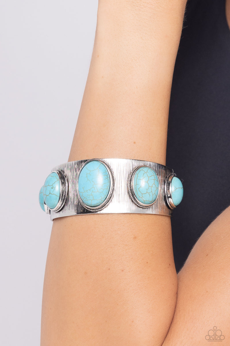 Earthy Echo - Blue Bracelet - Paparazzi Accessories