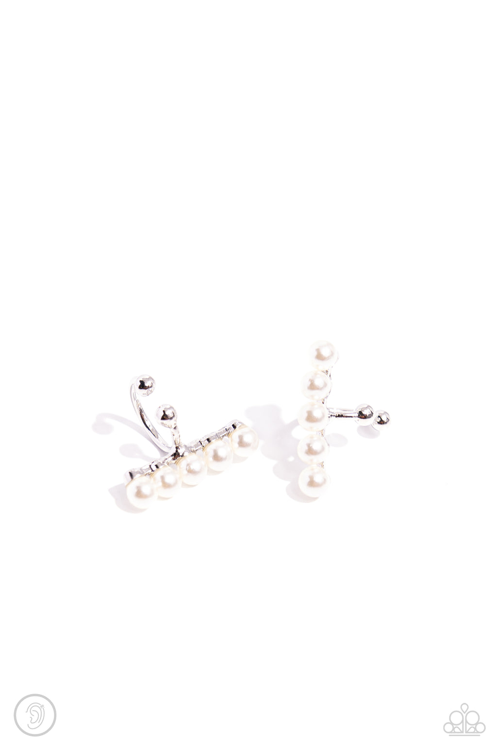 five-dollar-jewelry-cuff-love-white-post earrings-paparazzi-accessories