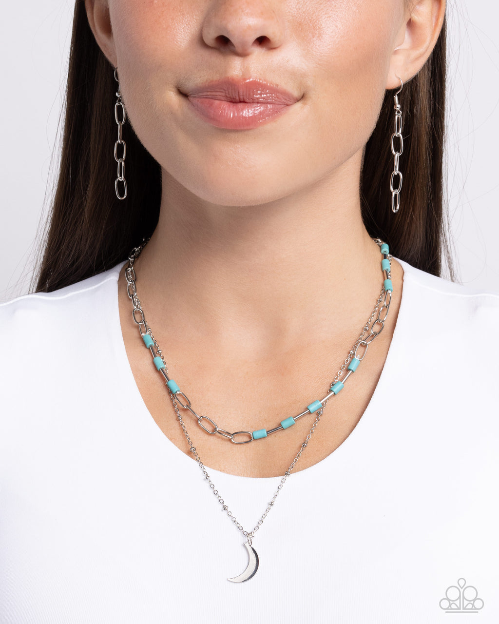 Lunar Lucidity - Blue Necklace - Paparazzi Accessories