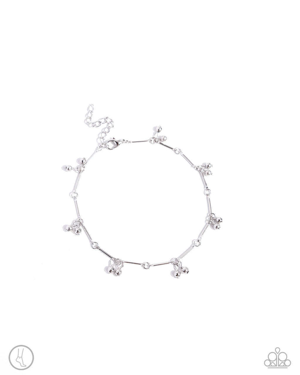 five-dollar-jewelry-a-smile-a-minute-silver-anklet-paparazzi-accessories