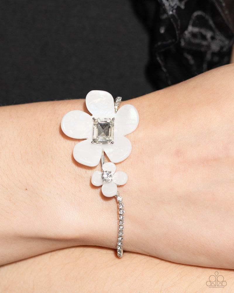 Dainty Devotee - White Bracelet - Paparazzi Accessories