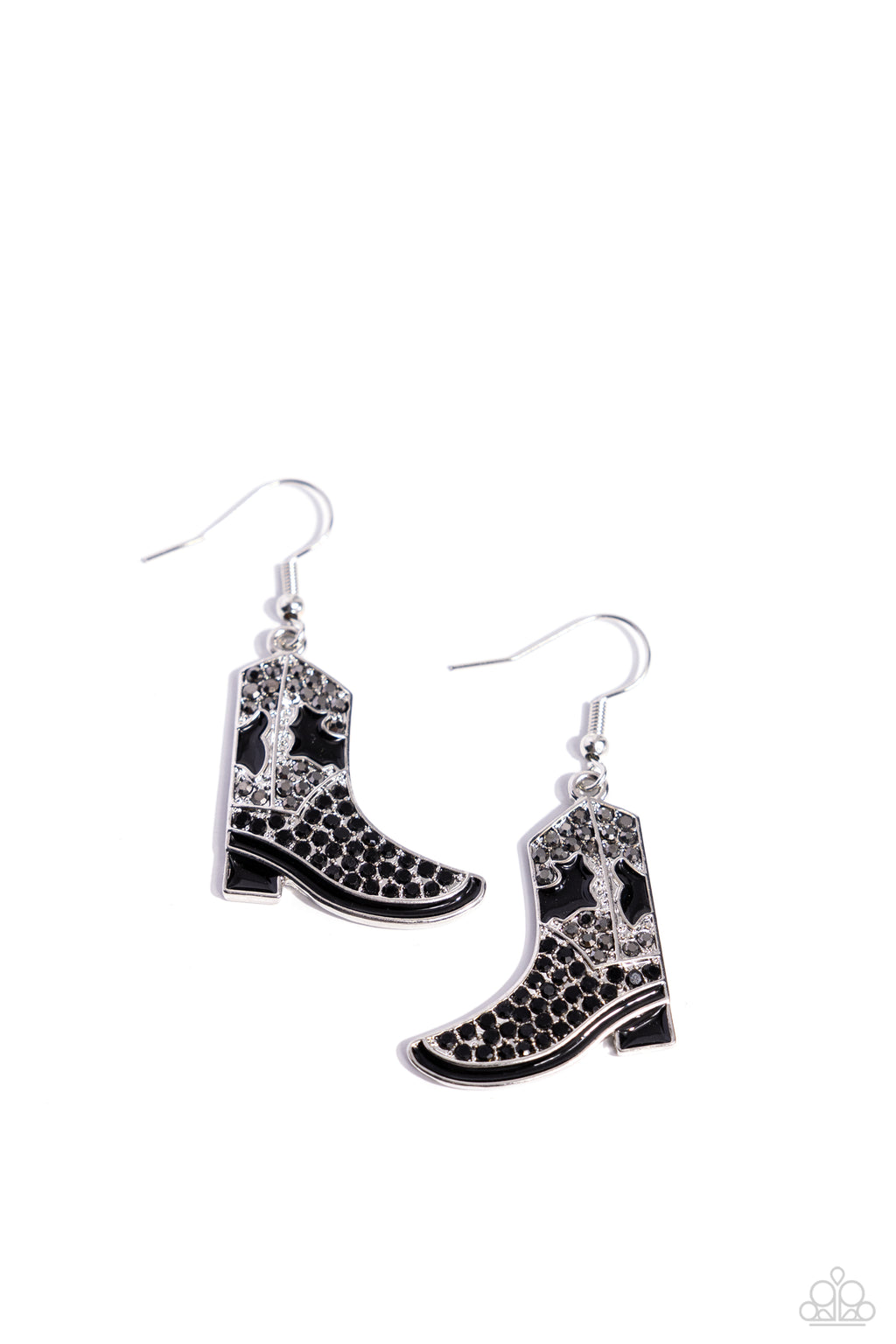 five-dollar-jewelry-boot-scootin-bling-black-earrings-paparazzi-accessories