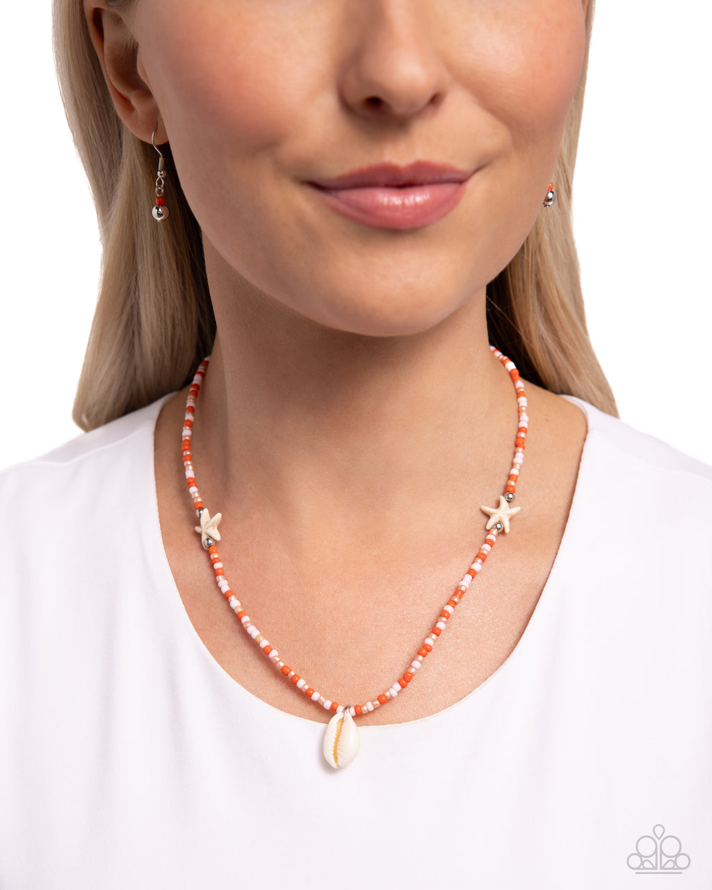 Beachside Beauty - Orange Necklace - Paparazzi Accessories