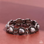 Harmonious Headliner - White Bracelet - Paparazzi Accessories