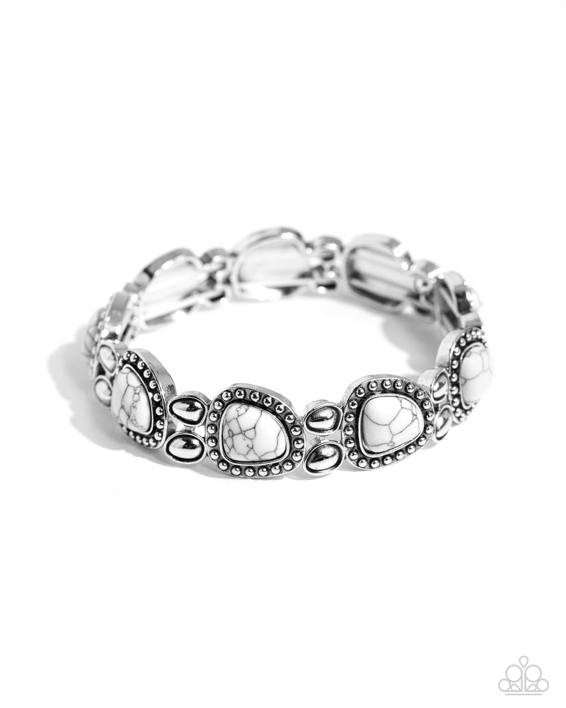 five-dollar-jewelry-harmonious-headliner-white-bracelet-paparazzi-accessories