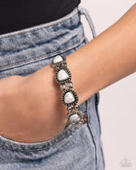 Harmonious Headliner - White Bracelet - Paparazzi Accessories