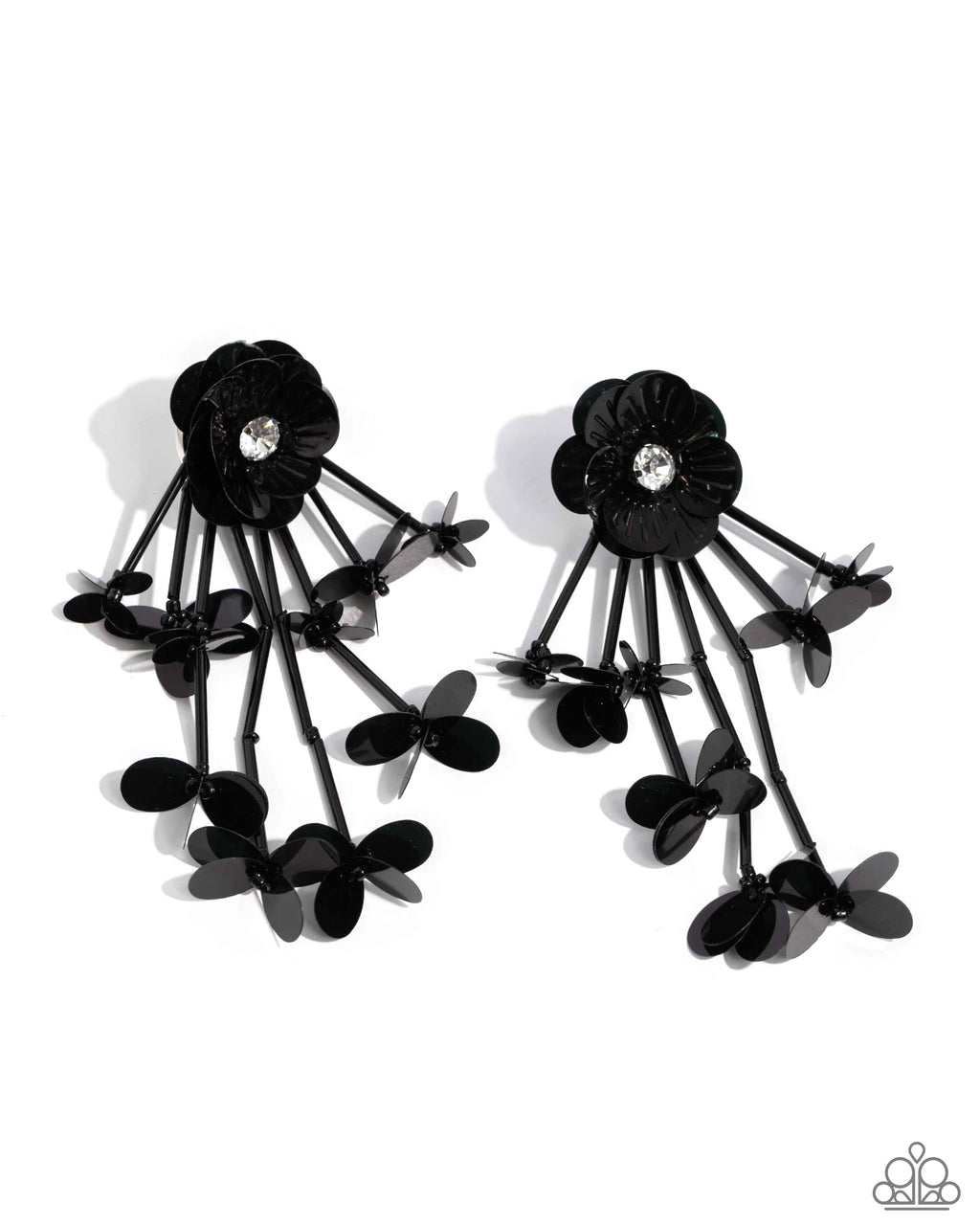 five-dollar-jewelry-floral-future-black-post earrings-paparazzi-accessories