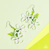 Beaded Blooms - White Earrings - Paparazzi Accessories