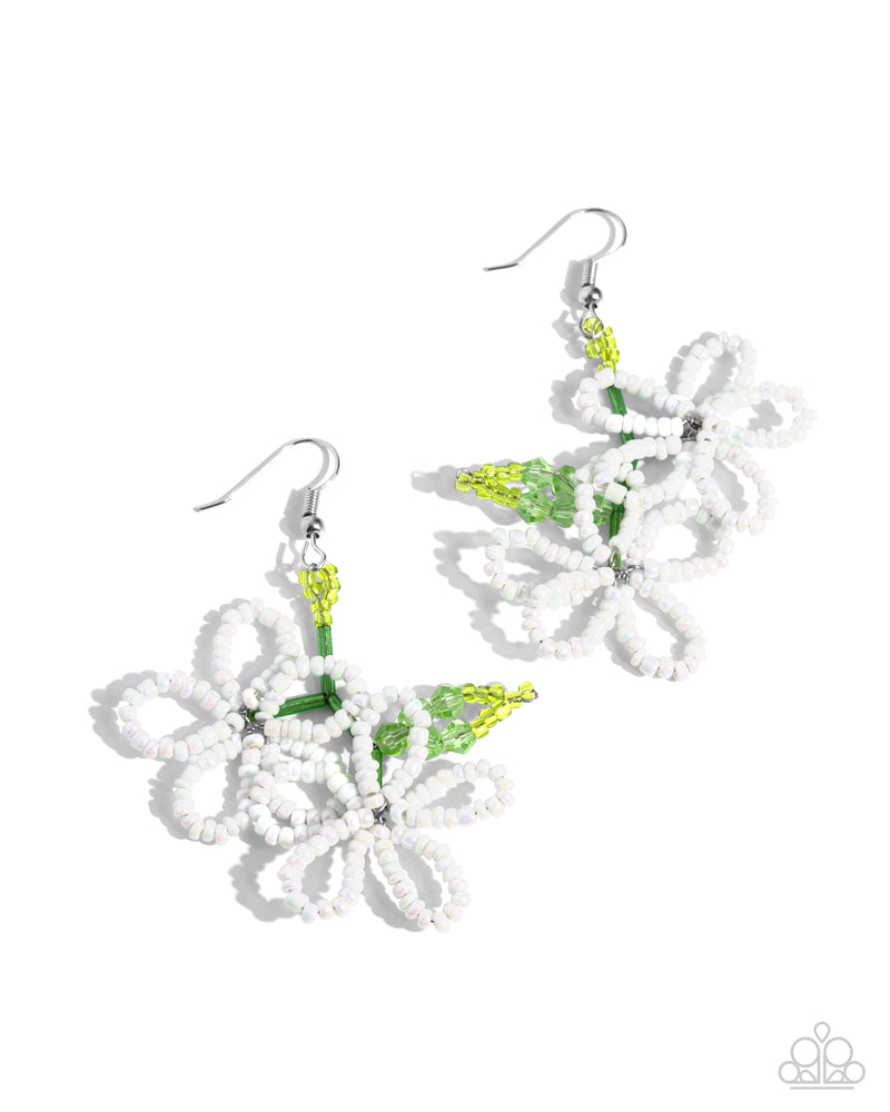 five-dollar-jewelry-beaded-blooms-white-earrings-paparazzi-accessories