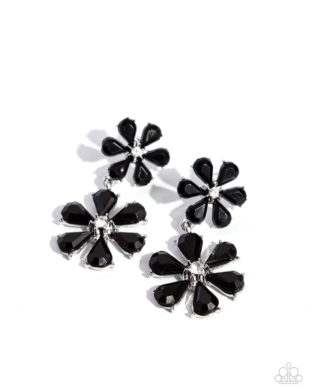 five-dollar-jewelry-a-blast-of-blossoms-black-post earrings-paparazzi-accessories